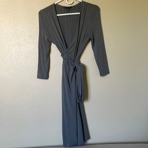 Long sleeved wrap dress